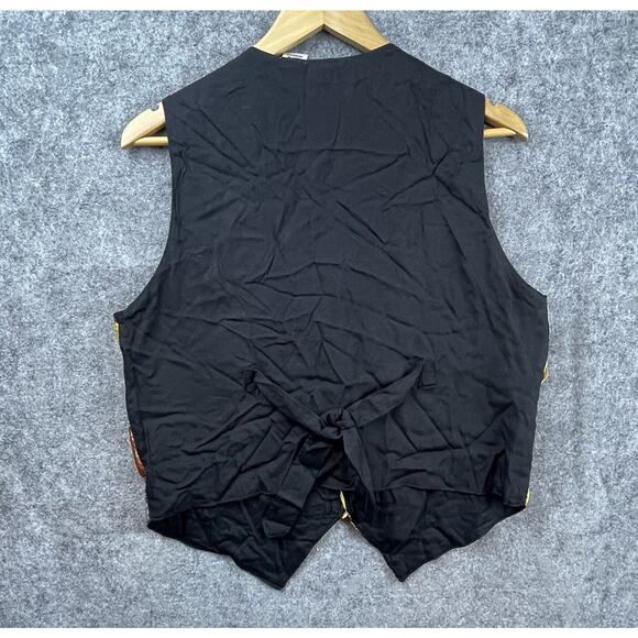 Vintage Nativewear Designs Vest Mens Small Patchwork Textured Western Boho - Picture 6 of 6